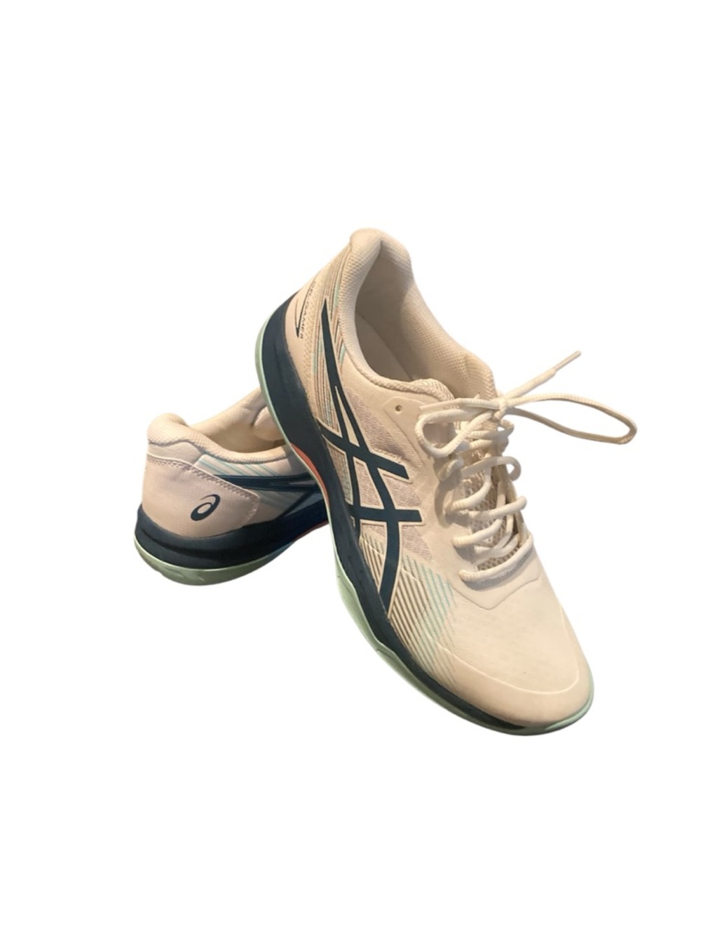 ASICS Gel Game 8 Tennis Shoes with Teal Accents